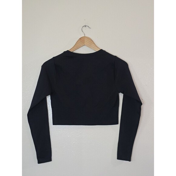 Offline By Aerie Black Seamless Crop Active Top Womens Size Small - Picture 5 of 9